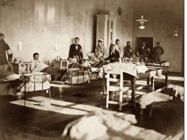 Полевой лазарет в селе Пордим, ноябрь 1877 г.