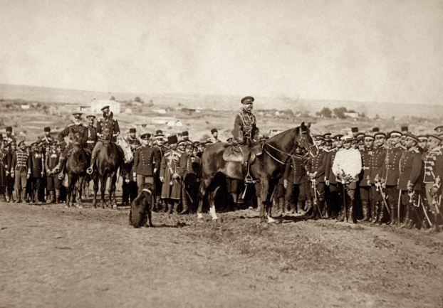Его Величество Государь Император Александр II со своей гвардией во время осады Плевны, ноябрь 1877 г.